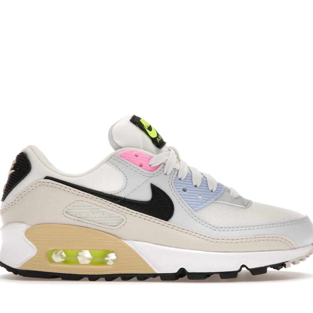 Nike White Black Pink Blue Accent Air Max Sneaker